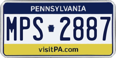 PA license plate MPS2887