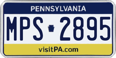 PA license plate MPS2895
