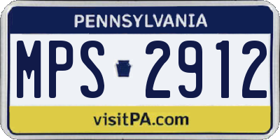 PA license plate MPS2912