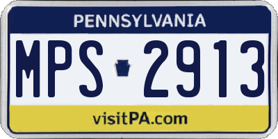 PA license plate MPS2913