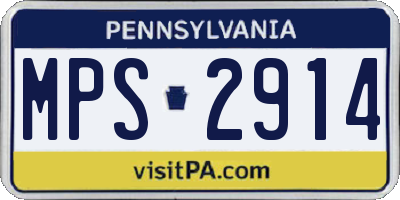 PA license plate MPS2914