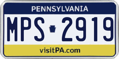 PA license plate MPS2919