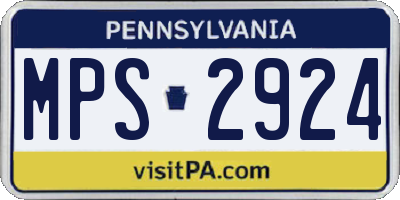 PA license plate MPS2924