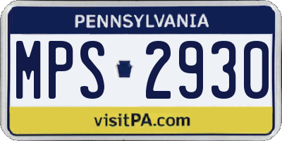 PA license plate MPS2930