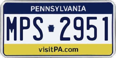 PA license plate MPS2951