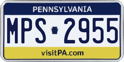 PA license plate MPS2955