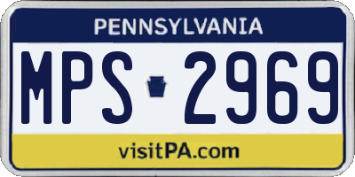 PA license plate MPS2969