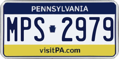 PA license plate MPS2979