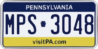 PA license plate MPS3048