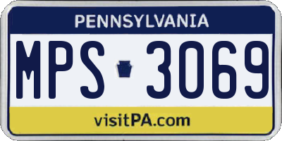 PA license plate MPS3069