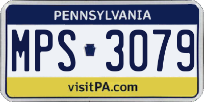 PA license plate MPS3079