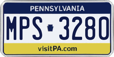 PA license plate MPS3280
