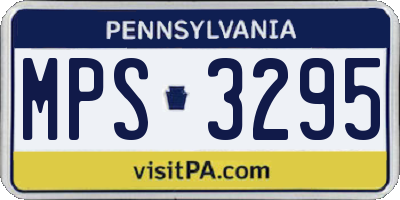 PA license plate MPS3295