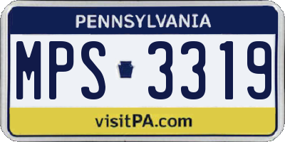 PA license plate MPS3319