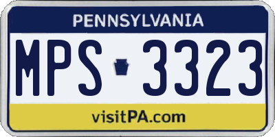 PA license plate MPS3323