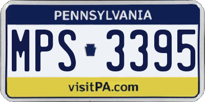 PA license plate MPS3395