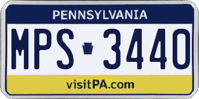 PA license plate MPS3440