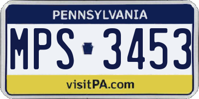 PA license plate MPS3453
