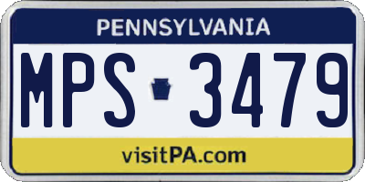 PA license plate MPS3479