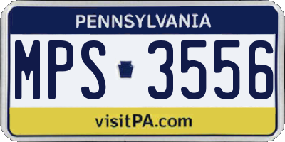PA license plate MPS3556