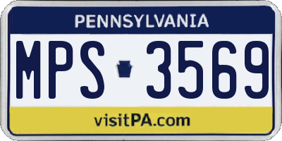 PA license plate MPS3569