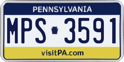 PA license plate MPS3591