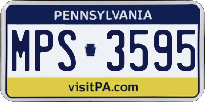PA license plate MPS3595