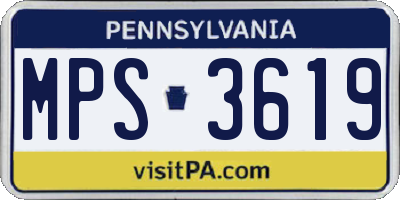 PA license plate MPS3619