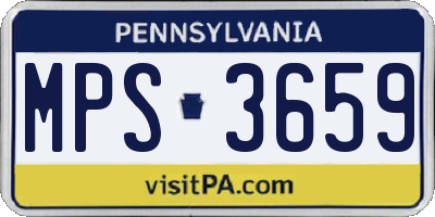 PA license plate MPS3659