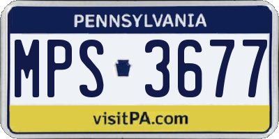 PA license plate MPS3677