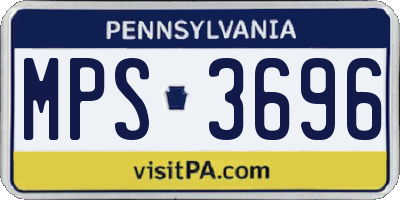 PA license plate MPS3696
