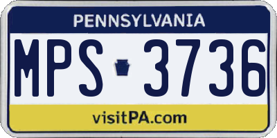 PA license plate MPS3736