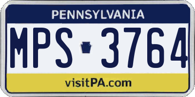 PA license plate MPS3764