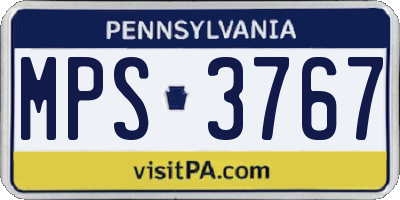 PA license plate MPS3767