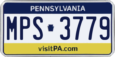 PA license plate MPS3779