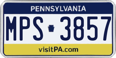 PA license plate MPS3857