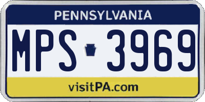 PA license plate MPS3969
