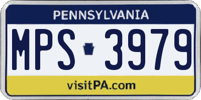 PA license plate MPS3979
