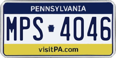 PA license plate MPS4046
