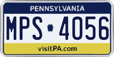 PA license plate MPS4056