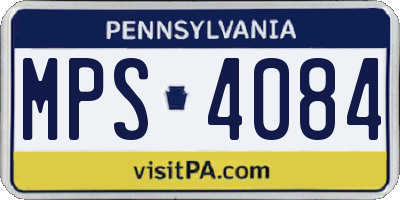 PA license plate MPS4084