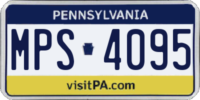 PA license plate MPS4095