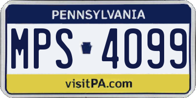 PA license plate MPS4099