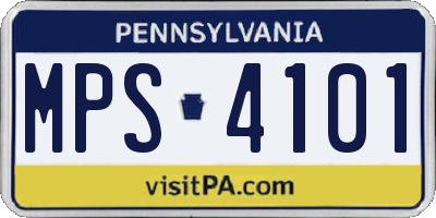 PA license plate MPS4101