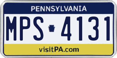 PA license plate MPS4131