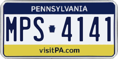 PA license plate MPS4141