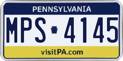PA license plate MPS4145