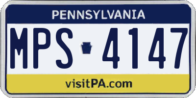 PA license plate MPS4147