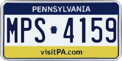 PA license plate MPS4159