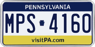 PA license plate MPS4160